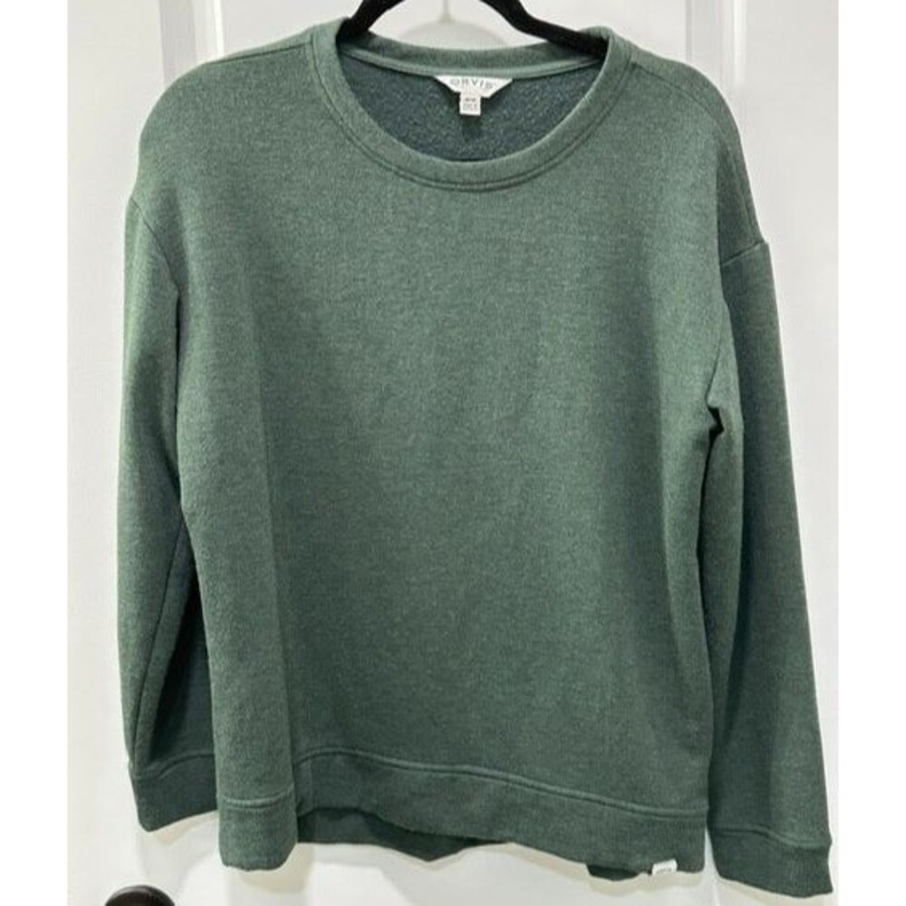 Orvis Classic Collection Crewneck Sweatshirt Women's M Green Modal Blend Soft